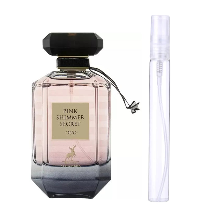 Decant Maison Al hambra Pink Shimmer Secret Oud Edp Mujer (VS Bombshell Oud)