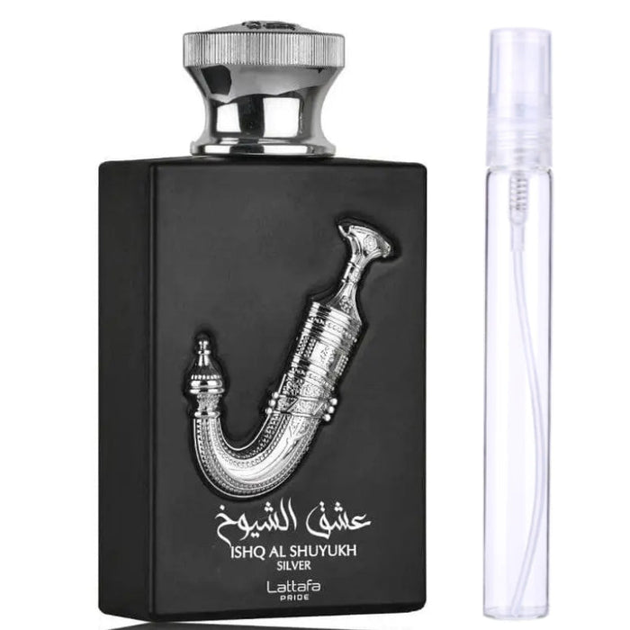 Decant Ishq Al Shuyukh Silver Edp Unisex Lattafa 10 ml