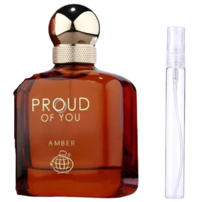 Decant Fragrance World Proud Of You Amber Edp Unisex (Armani Stronger With You Amber) 10 ML Fragrance World