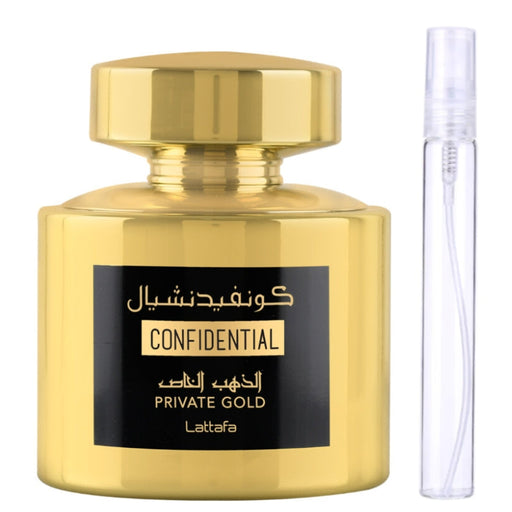 Decant Lattafa Confidential Private Gold Edp Unisex Lattafa 10 ml