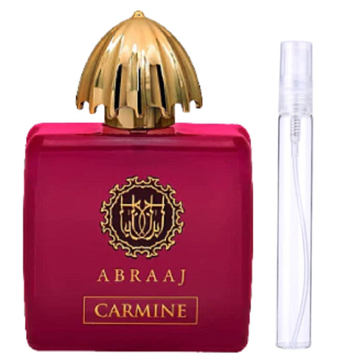 Decant Fragrance world Abraaj Carmine Edp Mujer. Yauras Perfumería 10 ml
